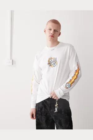 Santa Cruz – Flaming Dice – Langärmliges Shirt in mit Flammen-Würfel-Print