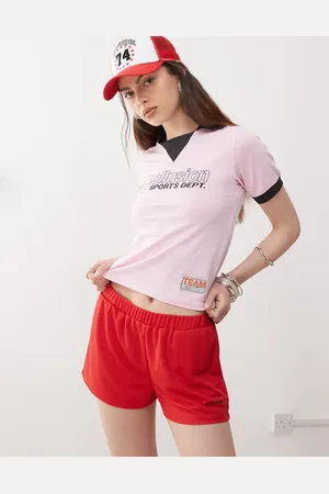 COLLUSION – Airtex – Shorts in mit Logo