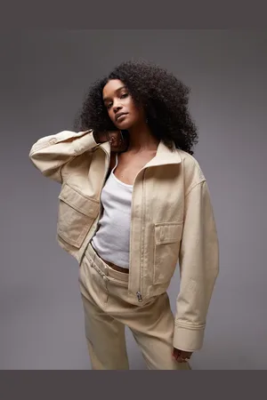 & OTHER STORIES – Elegante, kurze Bomberjacke in Buttermilchgelb mit lockerem Schnitt, Kombiteil