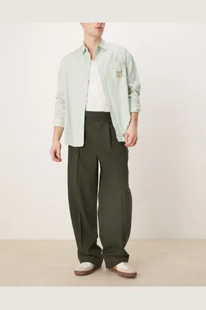 ASOS – Elegante Hose in mit weitem Bein und doppelten Bundfalten
