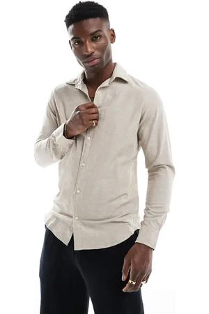 JACK & JONES – Leinenhemd in Beige