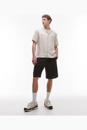 Topman – Shorts aus Leinen in mit weitem Beinschnitt