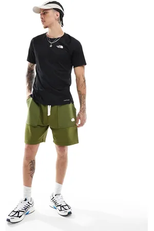 The North Face – Shorts aus Terry-Stoff in Beige mit lockerem Schnitt