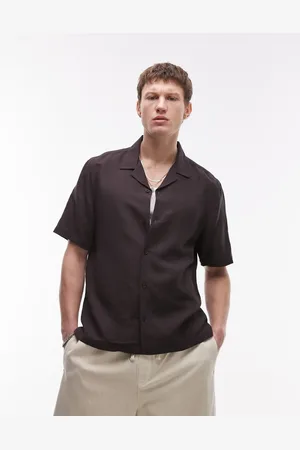 Topman – Kurzärmliges Hemd aus Leinenmix in