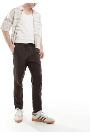 Only & Sons – Verkürzte Hose aus Leinenmix in