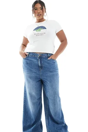 New Look New Look Curve – Adalae – Jeans in mit weitem Bein