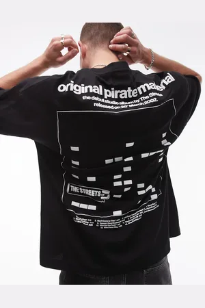 Topman X The Streets – Premium – Extremes Oversize-T-Shirt in mit Print und Stickerei vorne und hinten