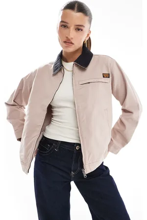 Superdry – Rancherjacke in Rehbraun mit Cord-Kragen