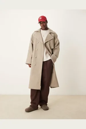 ASOS – Super-Oversize-Mantel in pilzbrauner Wolloptik
