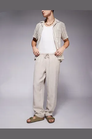 ASOS – Weite Hose in Naturton mit Tunnelzug