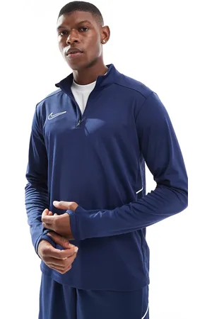 Nike – Academy 25 Dri-FIT – Langärmliges Oberteil in mit kurzem Reißverschluss