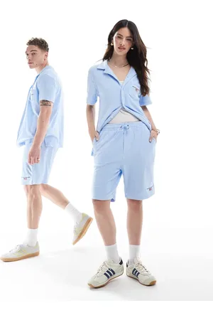 Ralph Lauren – Sport Capsule – Leichte Unisex-Shorts aus Baumwoll-Terry in Hellblau mit kleinem Logo, Kombiteil