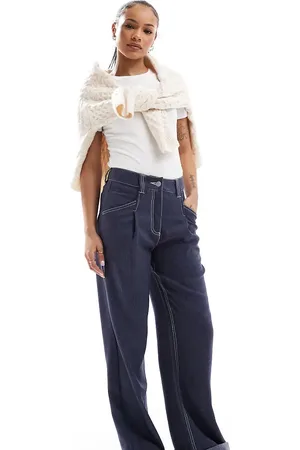 ASOS Petite – Hose in Jeans-Optik mit geradem Schnitt
