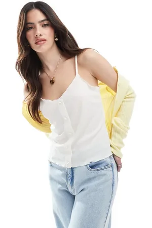 Pieces® – Camisole in mit Kräuselsaum