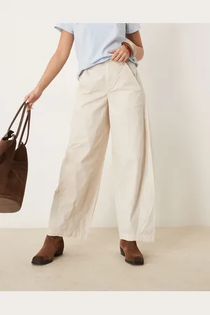 Free People – Rylee – Locker geschnittene Chinohose in französischem Eichenweiß