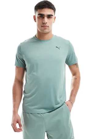 PUMA – Essentials – T-Shirt in Salbeigrün mit -Katzen-Logo