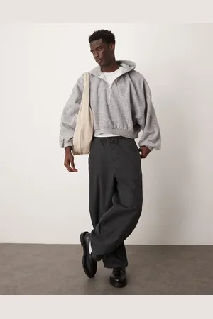 ASOS – Kurz geschnittener Kapuzenpullover aus schwerem, angerautem Fleece in mit extremer Oversize-Passform