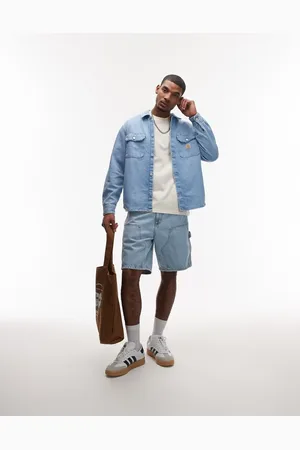 Carhartt – Harvey – Jeanshemd in Mittelblau