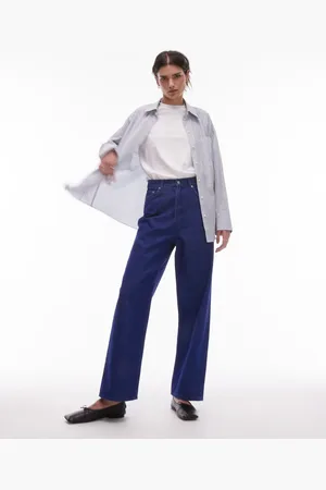 ARKET – Amber – Barrel-Leg-Jeans in schlichtem, kräftigem Blau mit Waschung