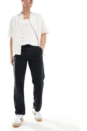 JACK & JONES – Gerade geschnittene Schlupfhose aus Leinen in