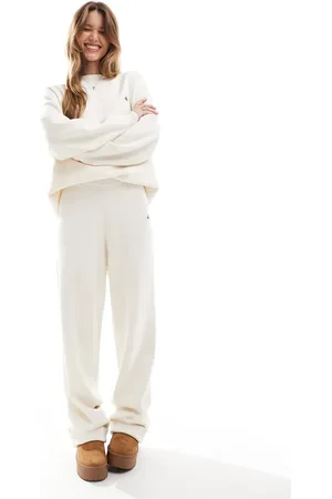 4th & Reckless X Felicia Wedin – Apres Ski – Strickhose in Creme mit weitem Bein, Kombiteil