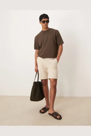 MANGO – Chino-Shorts aus Leinenmix in Hellbeige