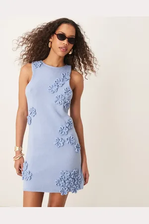 ASOS – Mini-Strickkleid in mit floraler Applikation