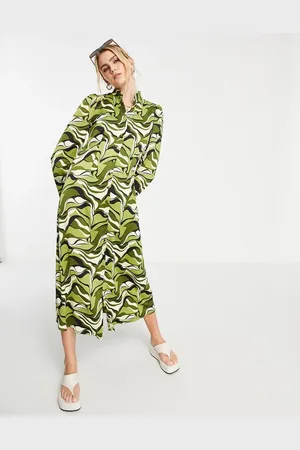 Y.A.S Y.A.S – Midikleid mit Wellenmuster