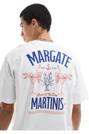 Only & Sons – Locker sitzendes T-Shirt in mit „Margate“- Rückenprint