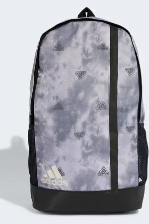 adidas – Linear Backpack Graphics u Essentials – Rucksack in Mehrfarbig / Kreideweiß mit linearer Grafik