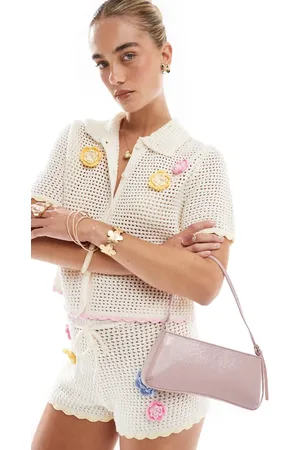 Pull&Bear – Schultertasche im 90er-Stil in Babyrosa