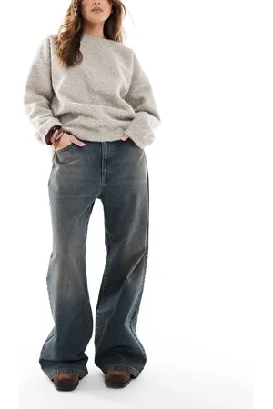 Cotton On Cotton On – Sehr weit geschnittene Jeans in Rostblau mit niedrigem Bund