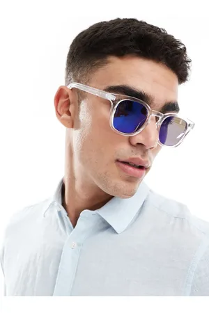Only & Sons – Durchsichtige Sonnenbrille mit blauer Tönung