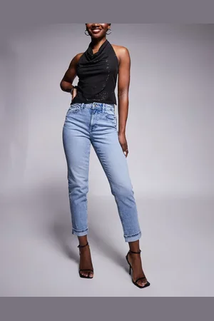 River Island – Mom-Jeans in Hellblau