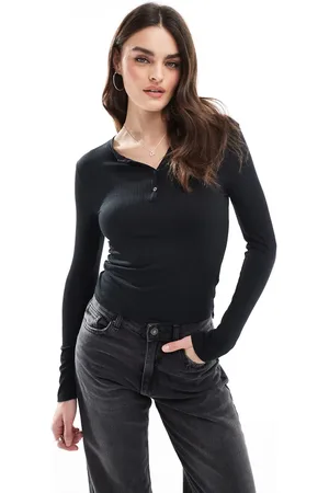 Cotton On Cotton On – Langärmeliges Shirt aus Baumwolle in mit Knopfleiste