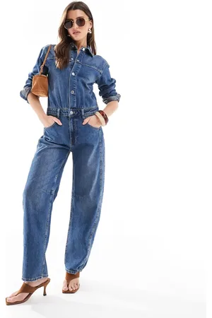 Stradivarius – Oversize-Overall aus Denim