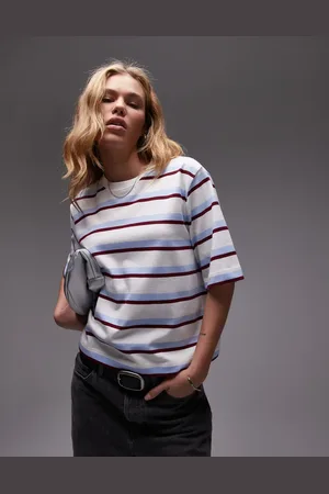 ARKET – Schweres, kastiges T-Shirt mit bunten Streifen