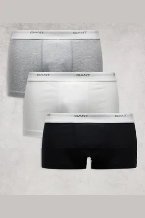GANT – 3er-Pack Unterhosen in , Grau und Weiß mit Logobund