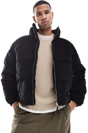 Bershka – Pufferjacke aus Cord in