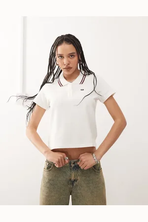 Obey – Dual – Kurzärmliges T-Shirt in Wollweiß mit Polokragen und Logo