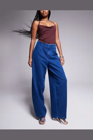 River Island – Ballon-Jeans in mittelblauer Waschung