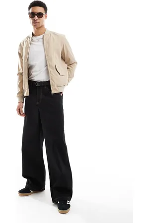 Brave Soul – Bomberjacke in Beige mit Fronttaschen