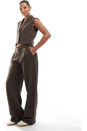 Pull&Bear – Elegante Hose in mit weitem Schnitt, Kombiteil