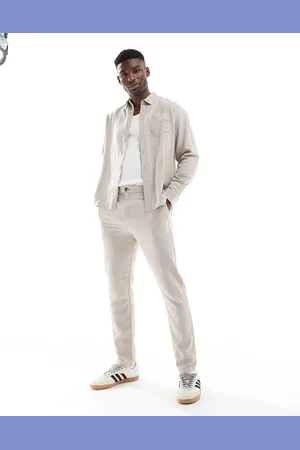 New Look – Hose aus Leinenmix in Steinbeige, Kombiteil