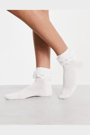 Pieces® – Exklusiv – Socken in mit Rüschenbesatz