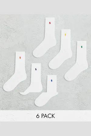 Ralph Lauren – Sportsocken in im 6er-Pack mit Pony-Logo in verschiedenen Farben