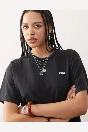 Obey – Resistance – T-Shirt in mit Logo- und Rückenprint