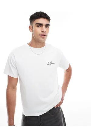 Dr Denim Dr. Denim – Kurzärmliges T-Shirt in Wollweiß mit Rundhalsausschnitt