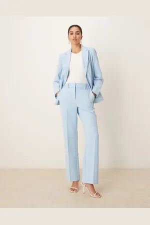 Y.A.S – Brautmode – Elegante Hose in Himmelblau mit geradem Schnitt, Kombiteil