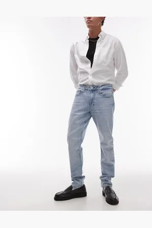 Calvin Klein – Schmale Karottenjeans in heller Waschung